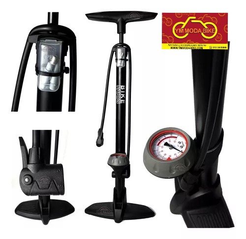 BOMBA DE PISO BIKE PARTS CON MANÓMETRO